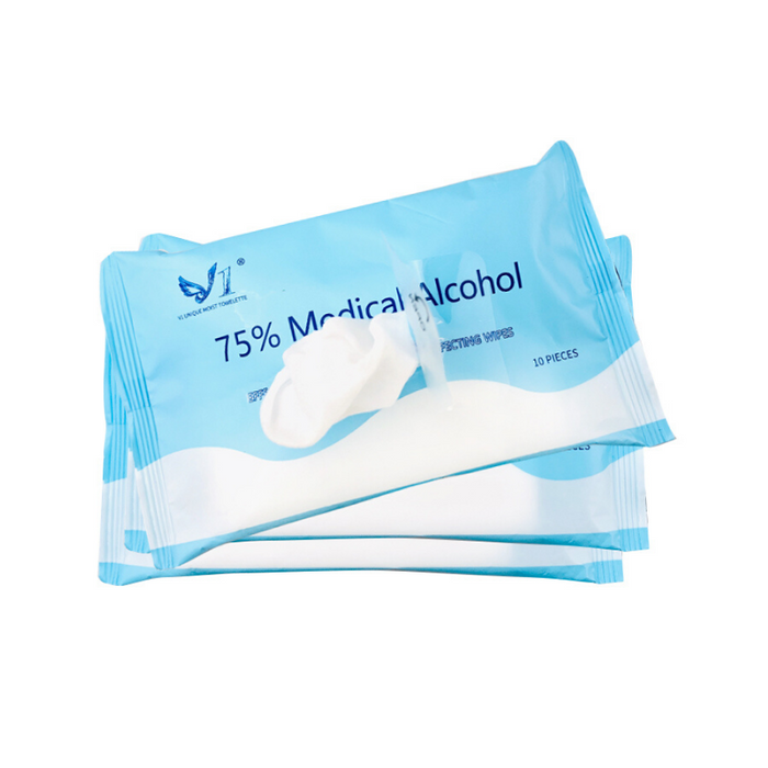 75% Alcohol Wipes - 30 Packages of 10 Wipes