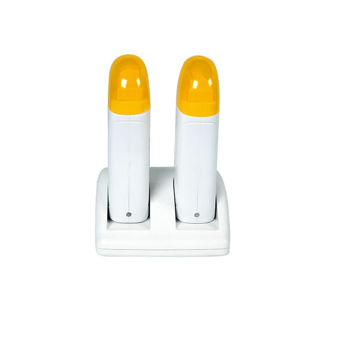 Roll -On Wax Heater (Double Base - 110V) - White/Yellow