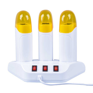 Roll -On Wax Heater (Triple Base - 110V) - White/Yellow - Alera Products