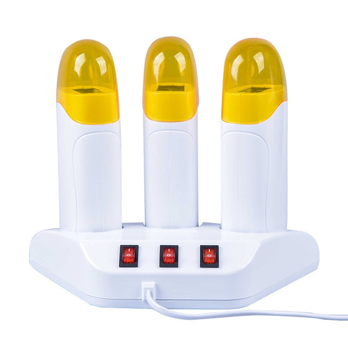 Roll -On Wax Heater (Triple Base - 110V) - White/Yellow