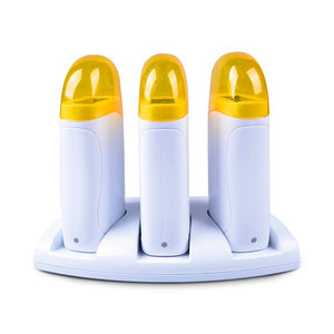 Roll -On Wax Heater (Triple Base - 110V) - White/Yellow - Alera Products